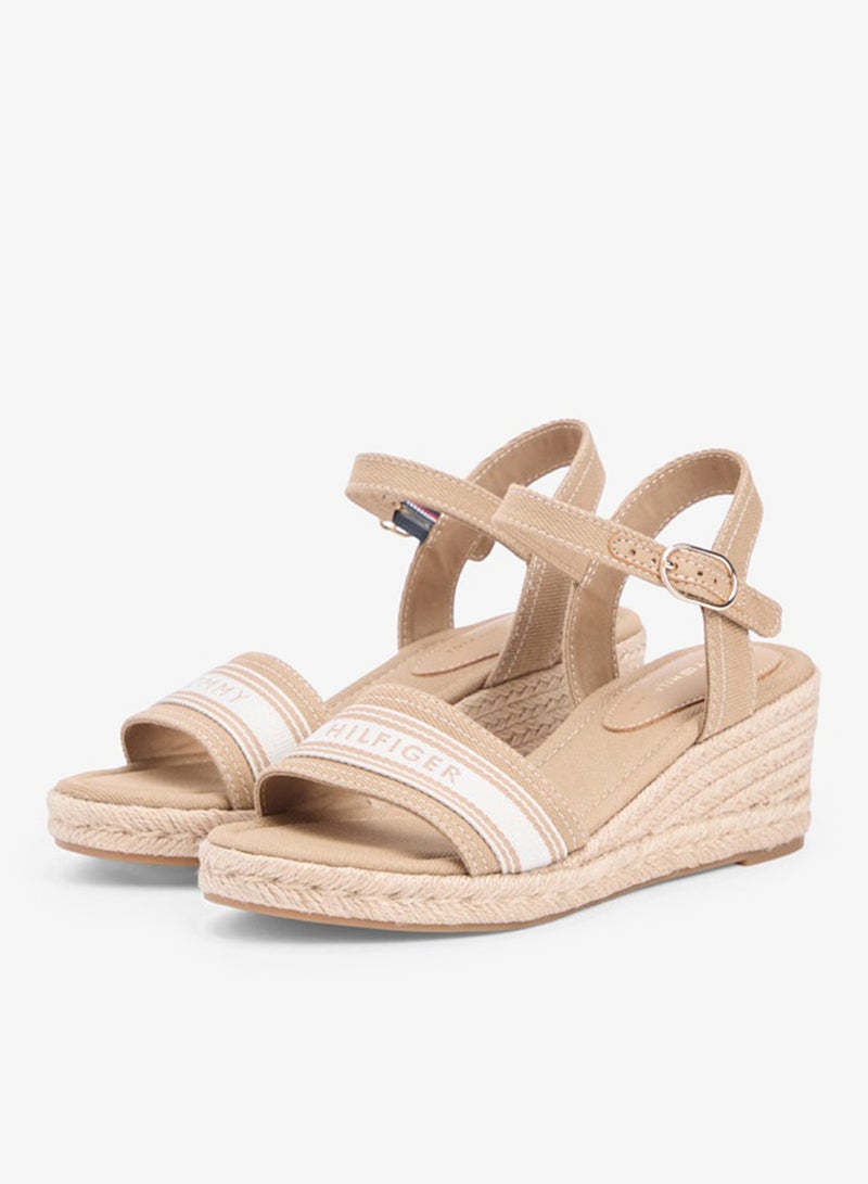TOMMY HILFIGER Canvas Denim Wedge Espadrilles - Image 3